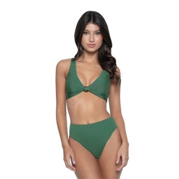 PilyQ Other - NWT Pilyq Hillary M Emerald Reversible High-Waisted Bikini Swim Bottom 116052